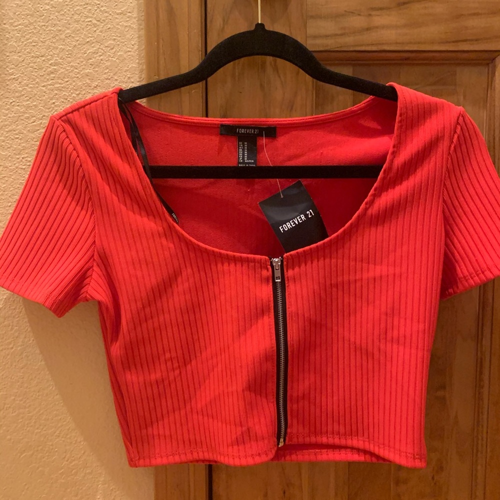 Crop zip up! Forever 21